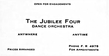 The Jubilee Four
                                        business card