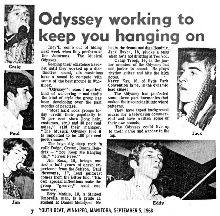 Musical Odyssey Press Clipping September 5, 1968 Musical Odyssey
Press Clipping September 5, 1968