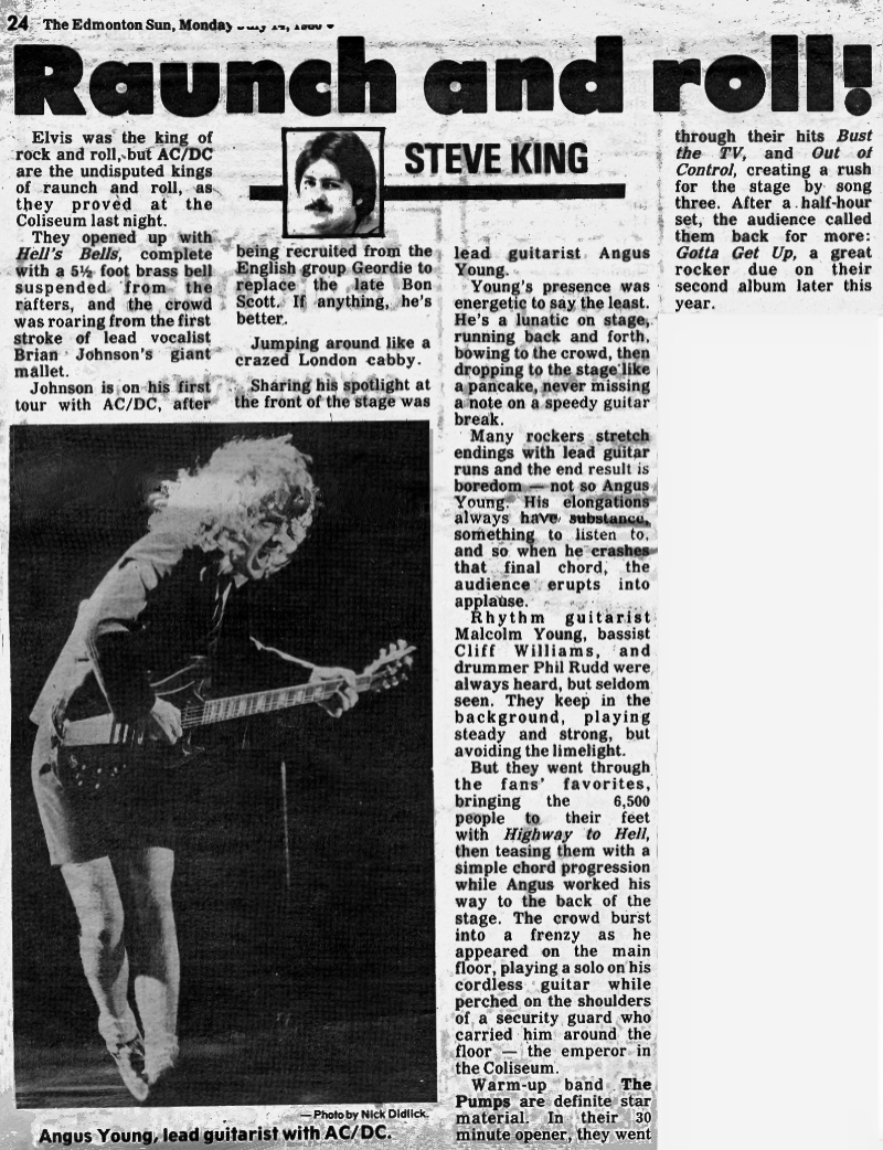 The Pumps & AC/DC
                              Concert Review 1